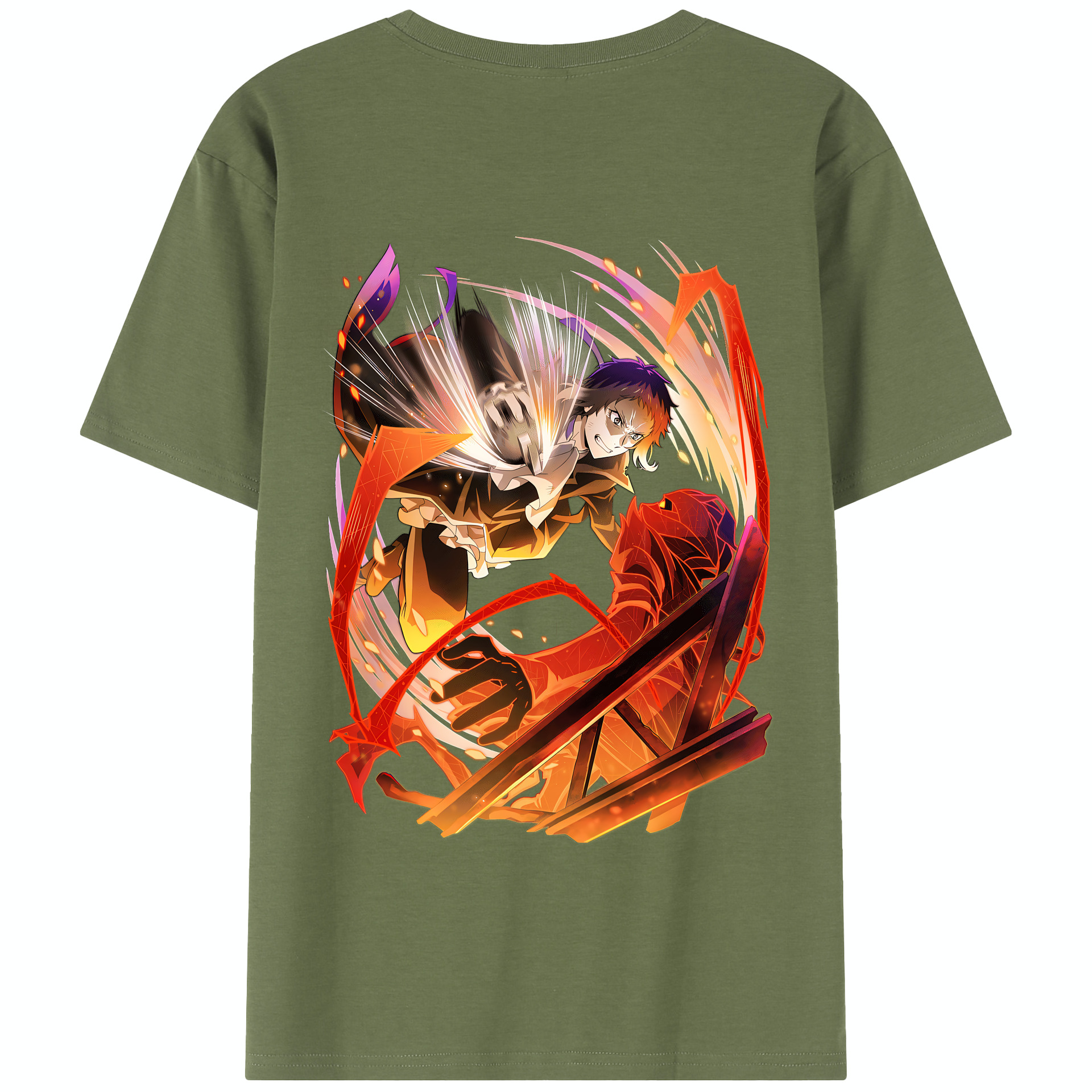 （画像用） 文豪ストレイドッグス Bungo Stray Dogs 綿100％半袖Tシャツ（背面プリント）